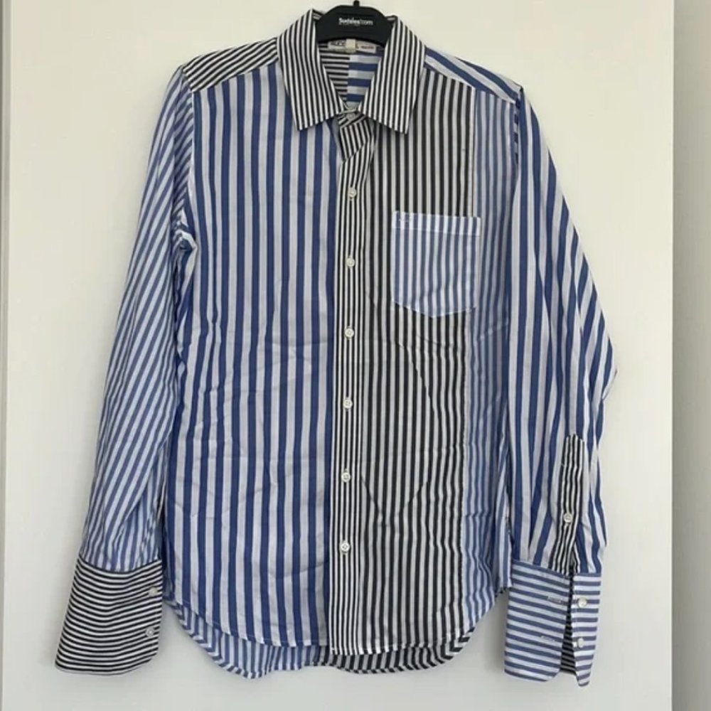 Alex Mill. Size Small. Blue and white multi striped button down shirt